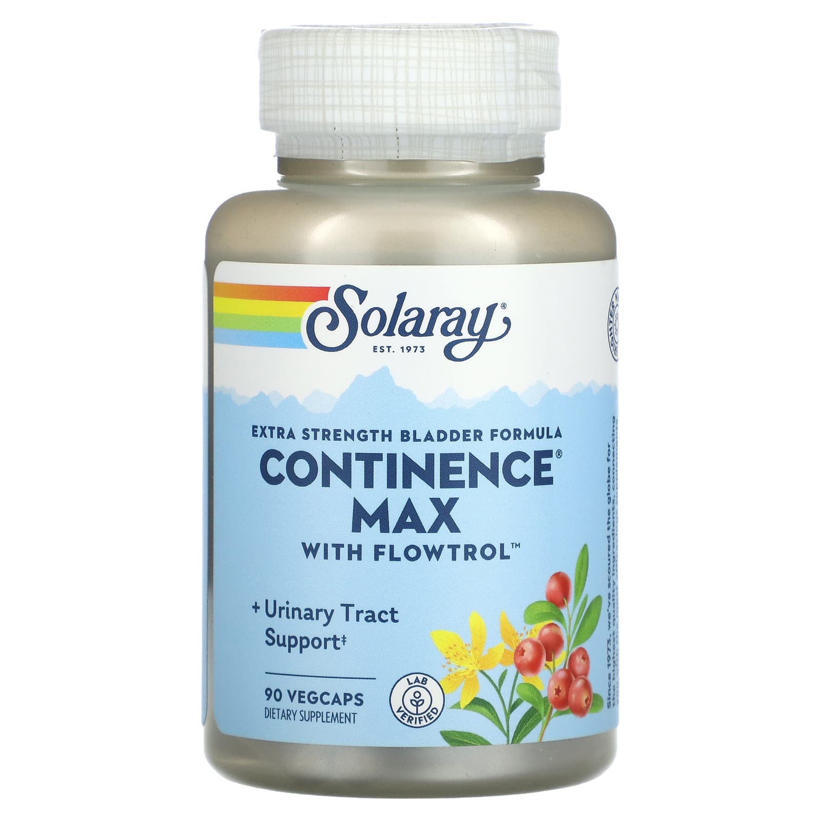 Solaray Формула для мочевого пузыря Extra Strength Continence Max с Flowtrol 90 растительных капсул 8290₽