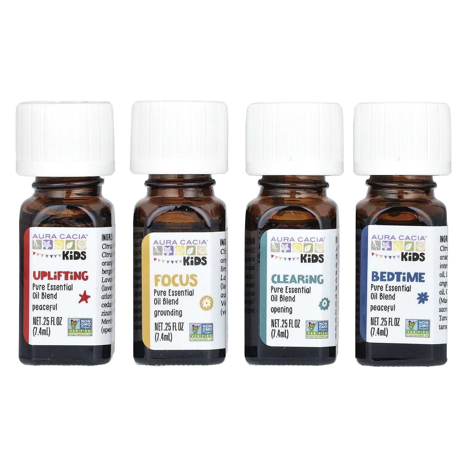 Aura Cacia Kids смеси эфирных масел 4 флакона по 74 мл 025 жидк Унции 3490₽