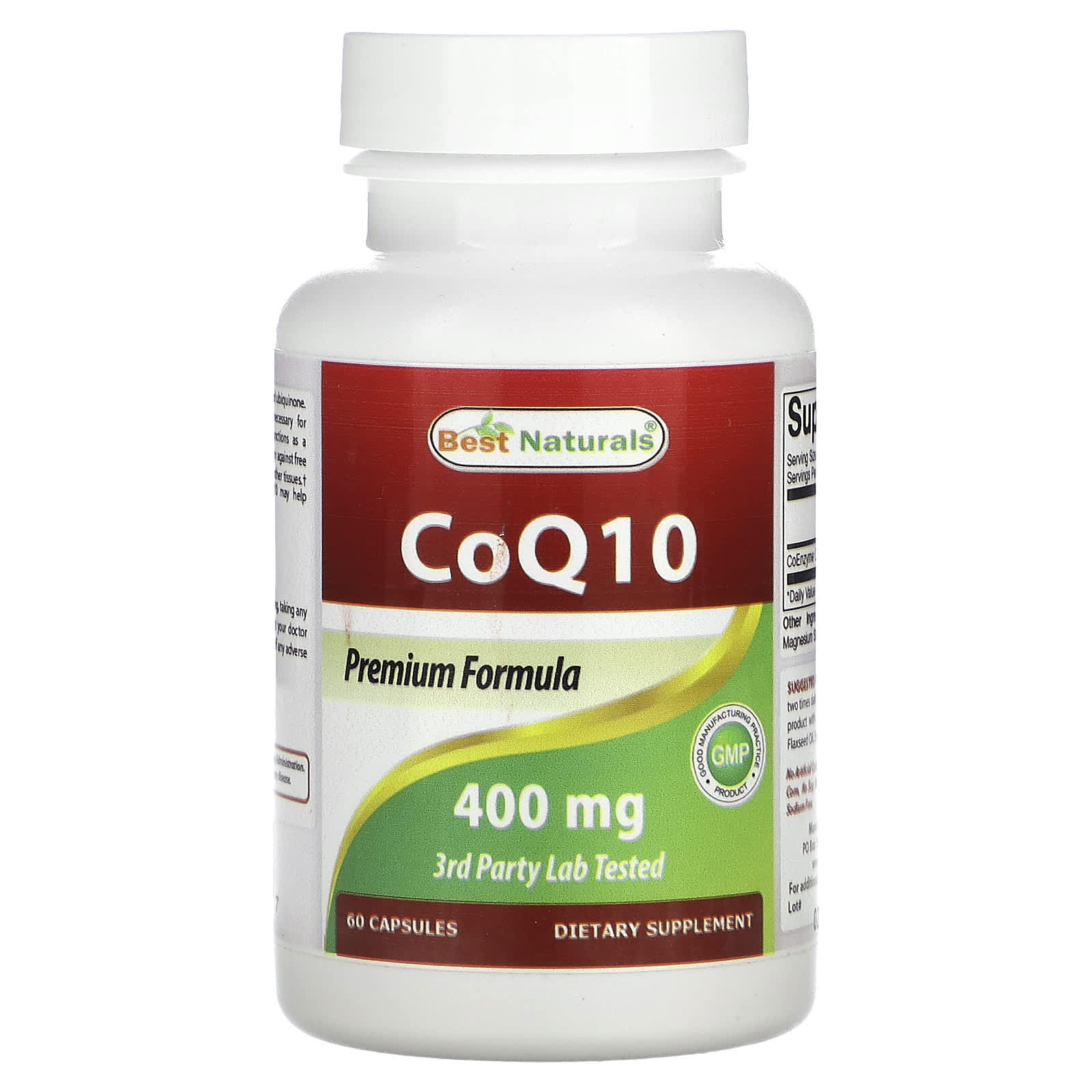 Best Naturals CoQ10 400 мг 60 капсул 5690₽