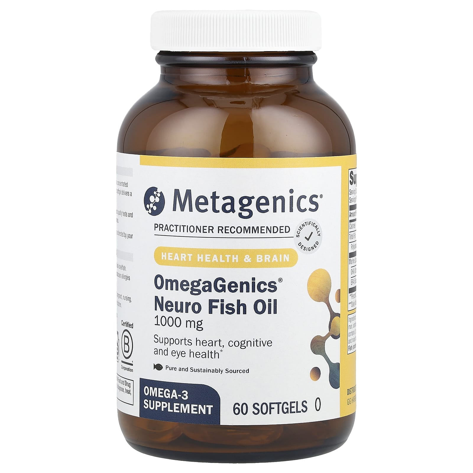 Metagenics, OmegaGenics Neuro 1000, 60 Softgels