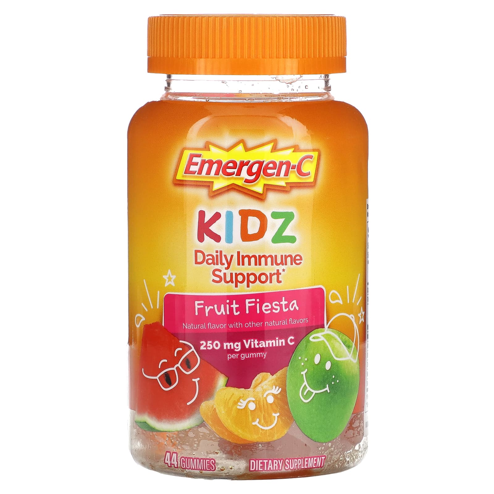 Emergen-C Ежедневная поддержка иммунитета для детей Fruit Fiesta 44 жевательные мармеладки 2890₽