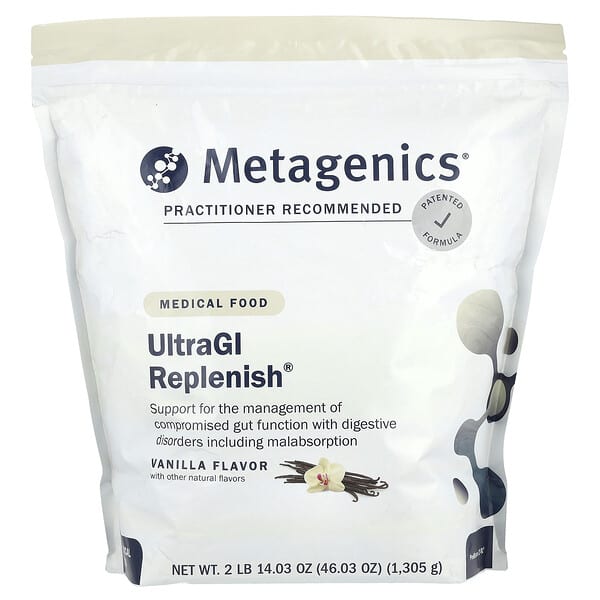 Metagenics, UltraGI Replenish, ваниль, 1305 г (46,36 унции)