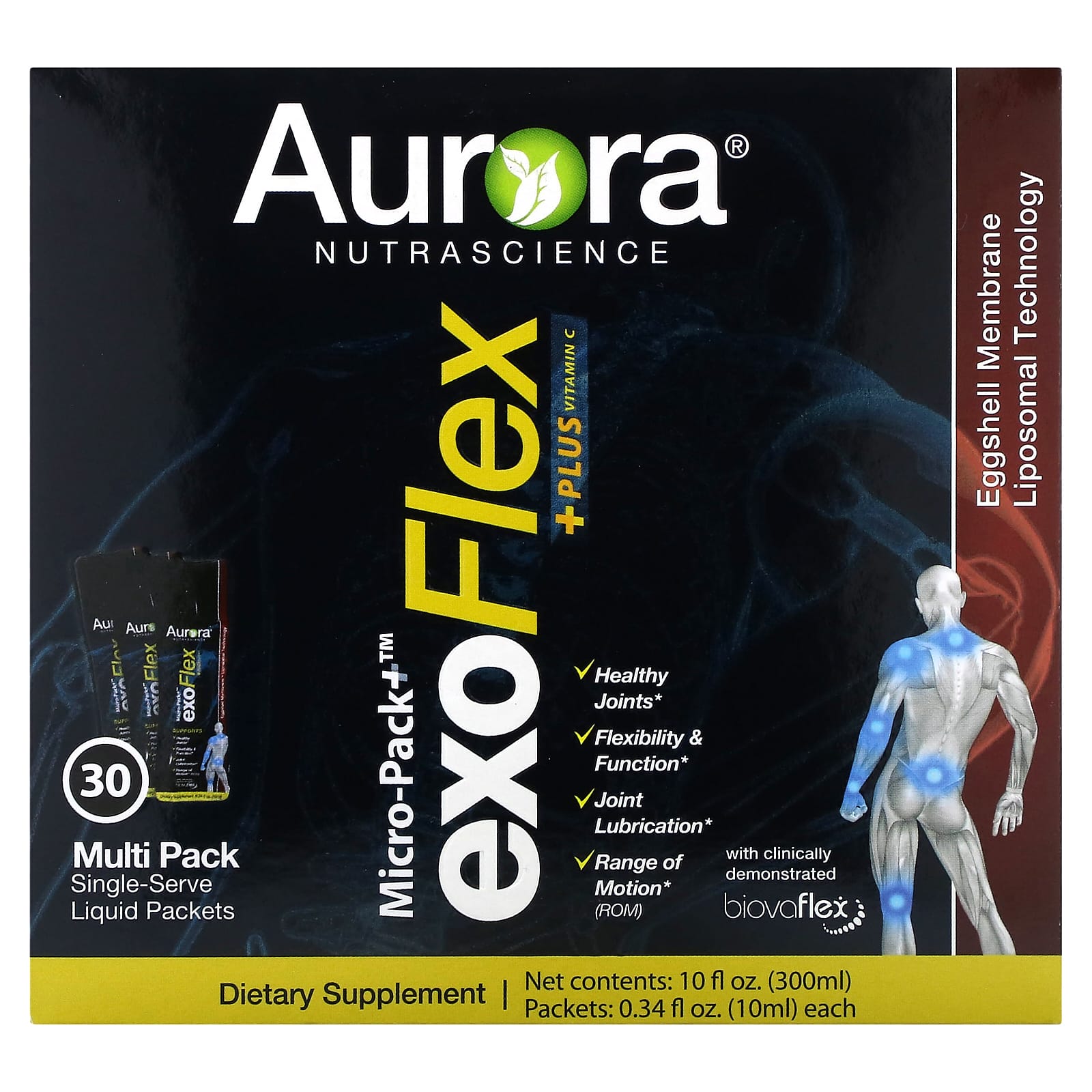 Aurora Nutrascience Micro-Pack ExoFlex Plus Vitamin C 30 пакетиков по 10 мл 034 жидк Унции 7590₽