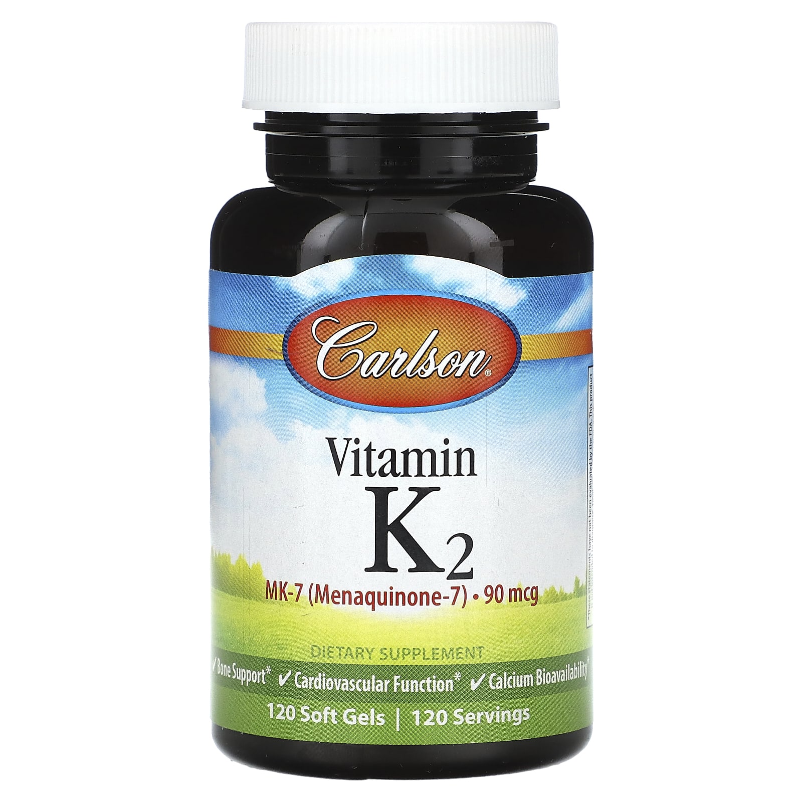 Carlson Витамин K2 90 мкг 120 мягких таблеток 6990₽