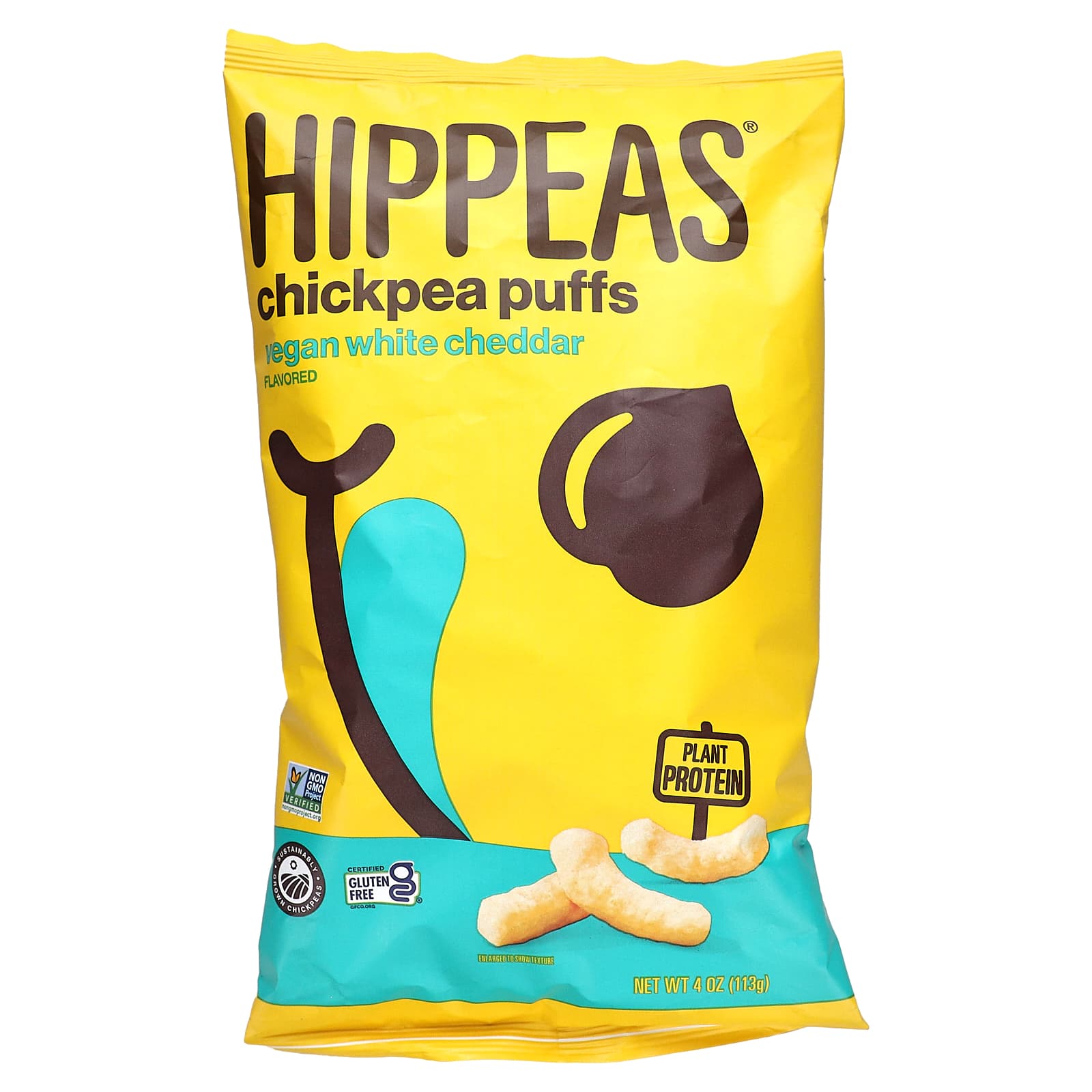 Hippeas Chickpea Puffs веганский белый чеддер 113 г 4 унции 1590₽