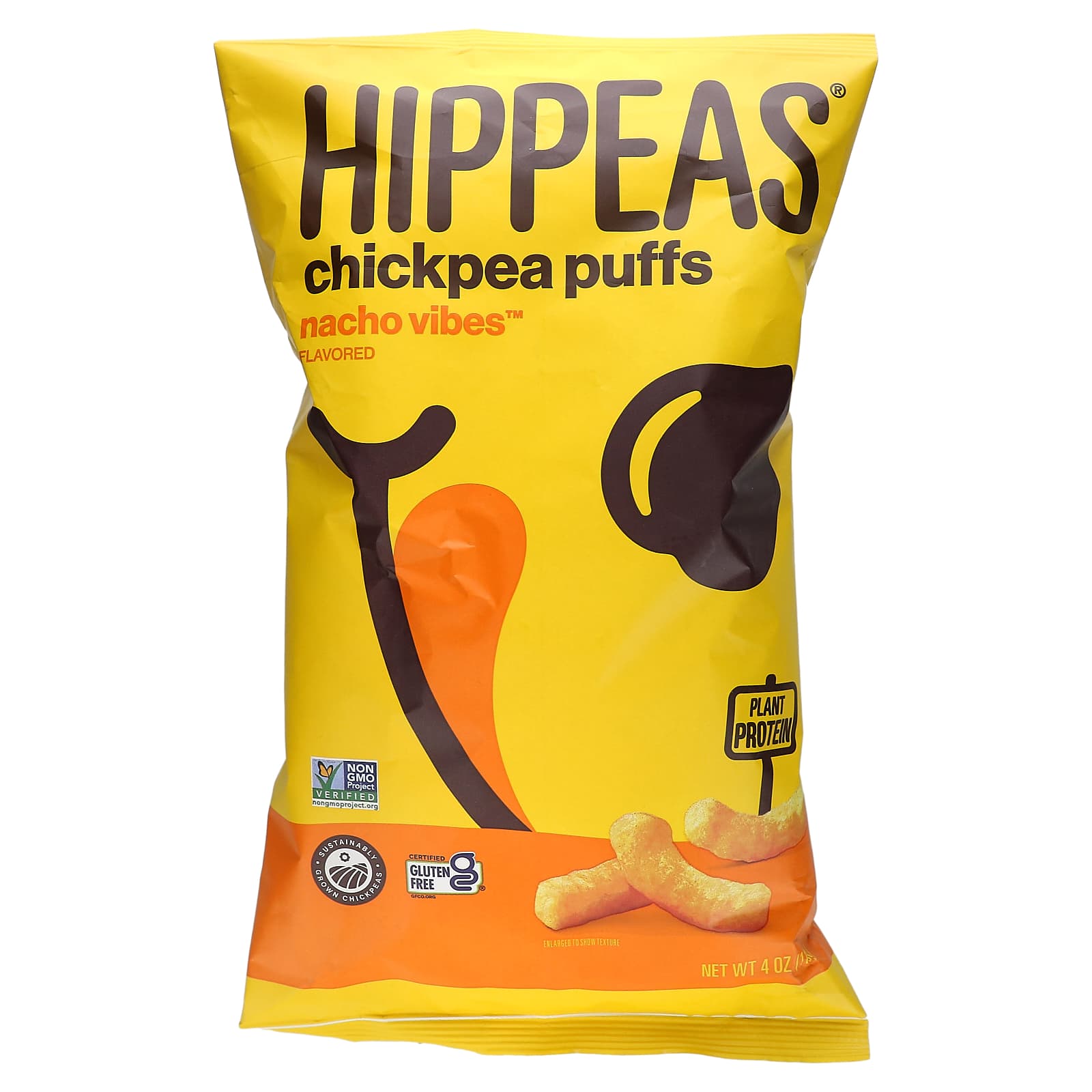 Hippeas Puffs из нута вибрирующие начо 113 г 4 унции 1590₽