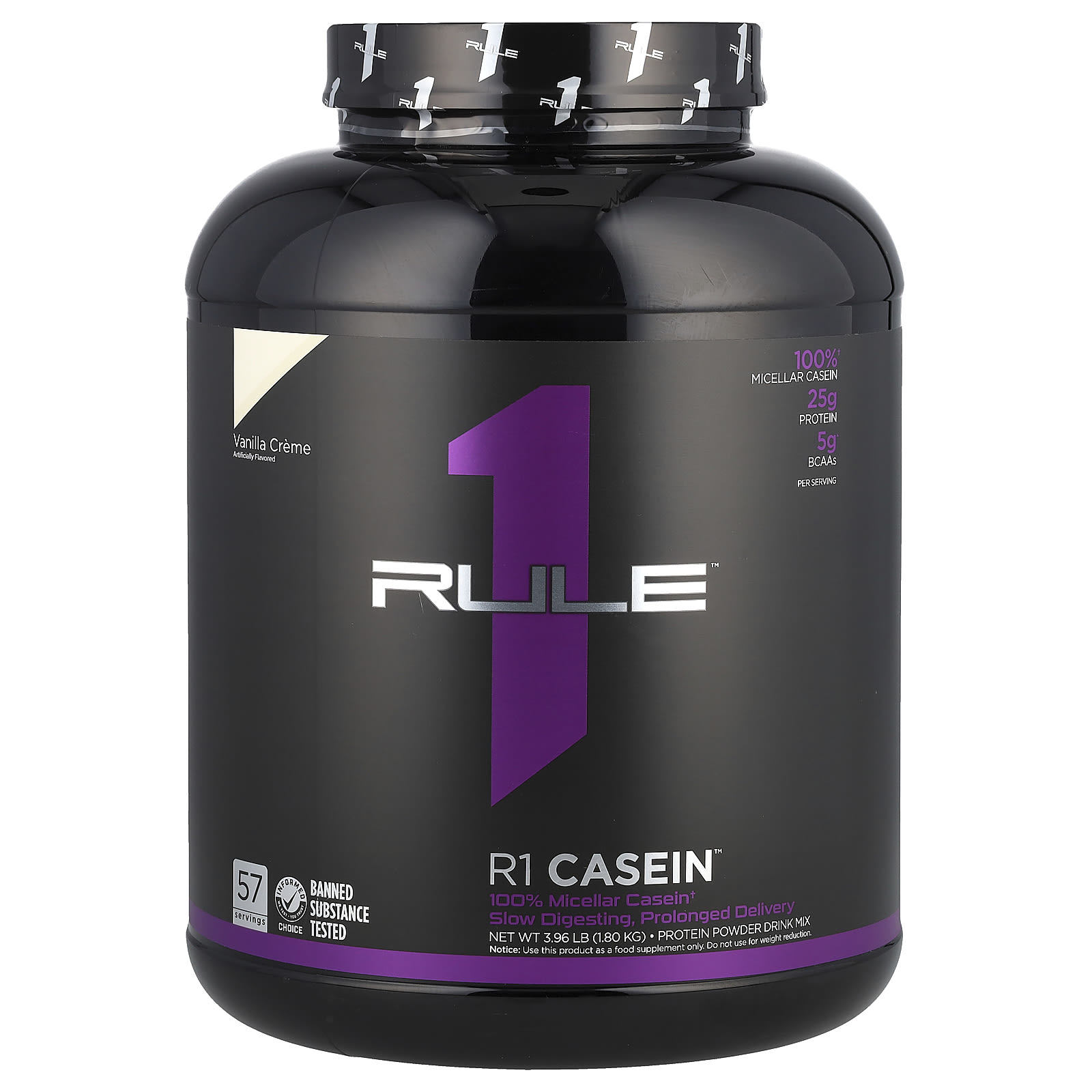 Rule One Proteins R1 Casein протеиновая смесь для приготовления напитка со вкусом ванильного крема 180 кг 396 фунта 12090₽