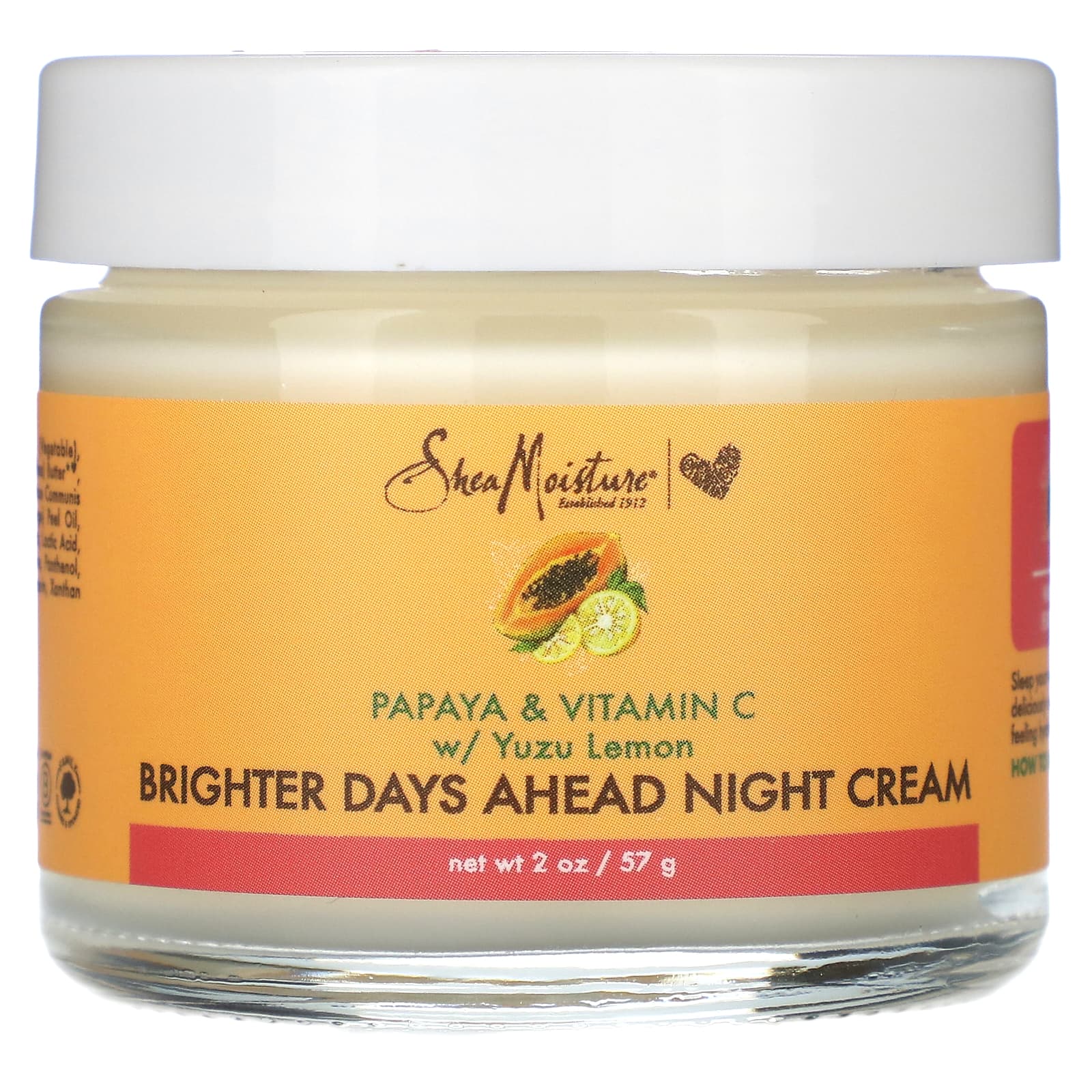 SheaMoisture Ночной крем Brighter Days Ahead папайя и витамин C с лимоном юдзу 57 г 2 унции 2390₽
