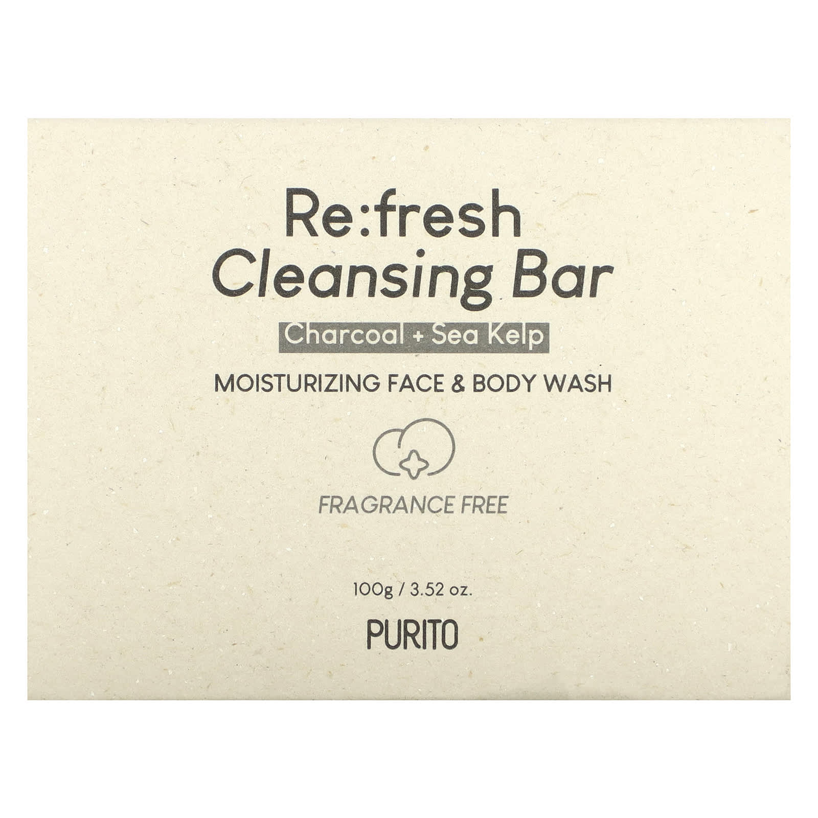 Purito Re Fresh Cleansing Bar древесный уголь и морские водоросли без отдушек 100 г 352 унции 1590₽