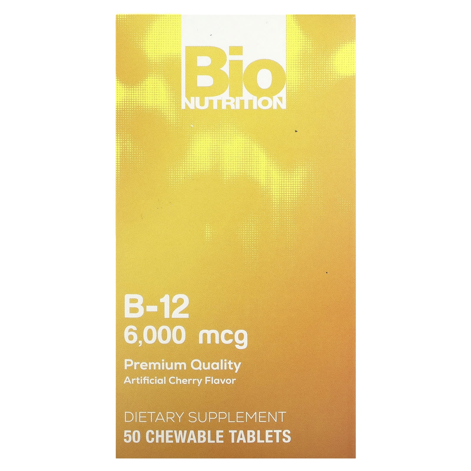 Bio Nutrition Витамин B12 вишня 6000 мкг 50 жевательных таблеток 2190₽