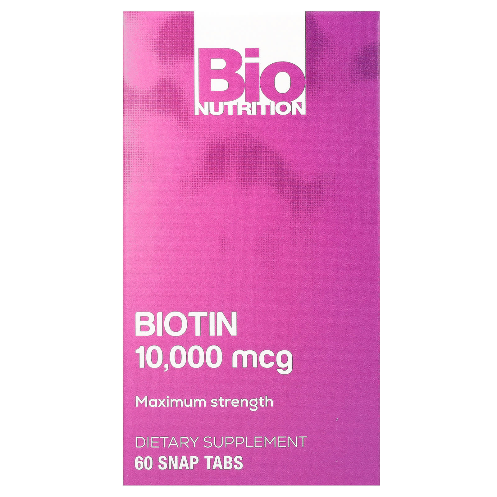 Bio Nutrition Биотин максимальная эффективность 10 000 мкг 60 таблеток 1890₽