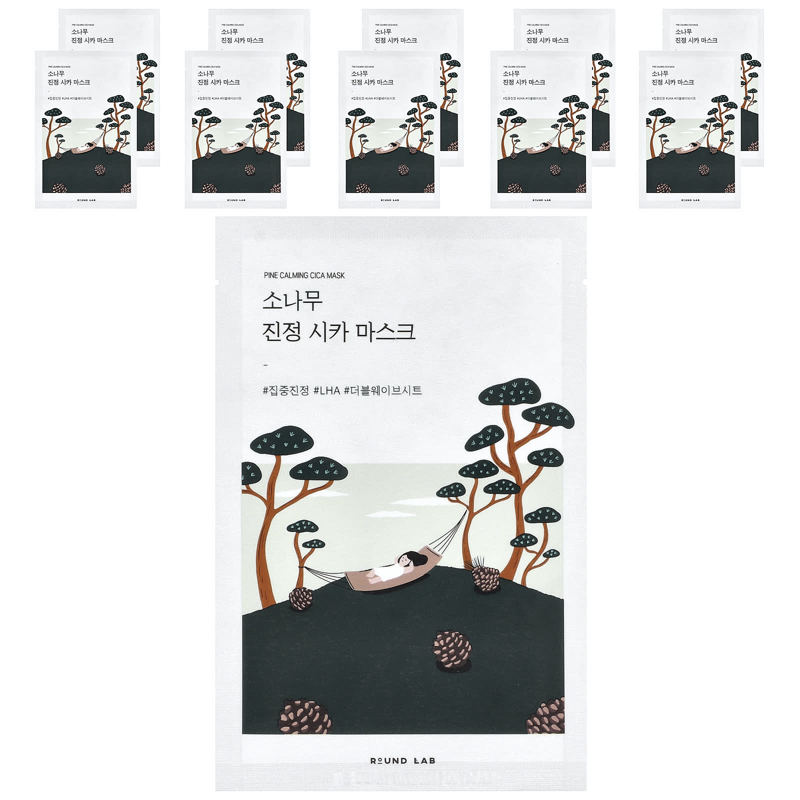 Round Lab успокаивающая маска для лица с сосной 10 шт 27 мл 3790₽