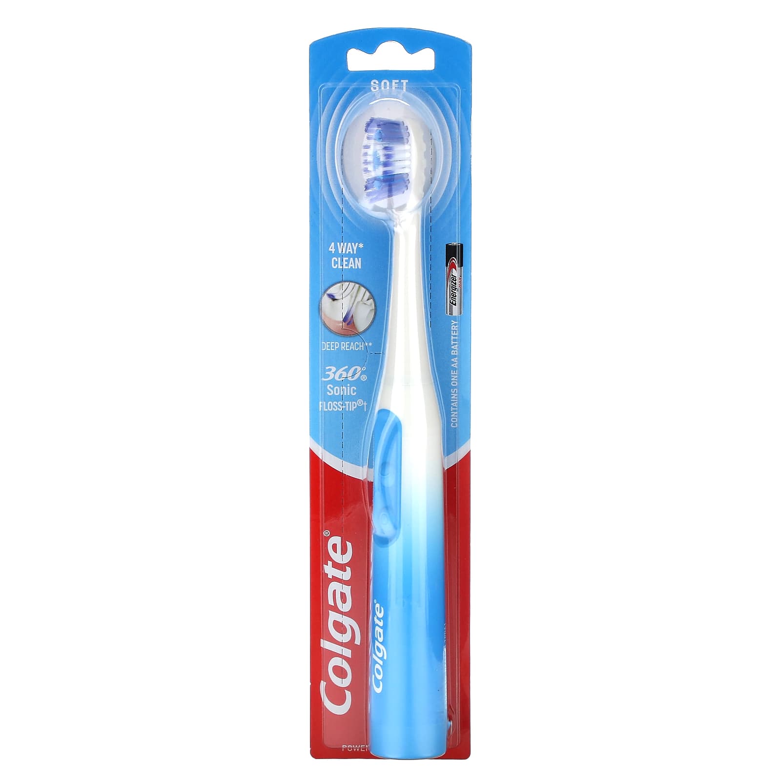 Colgate 360 Sonic Floss-Tip зубная щетка на батарейках 1 зубная щетка 2290₽