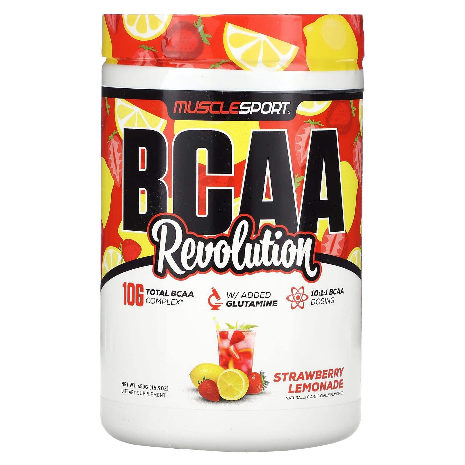 MuscleSport BCAA Revolution клубничный лимонад 450 г 159 унции 7590₽