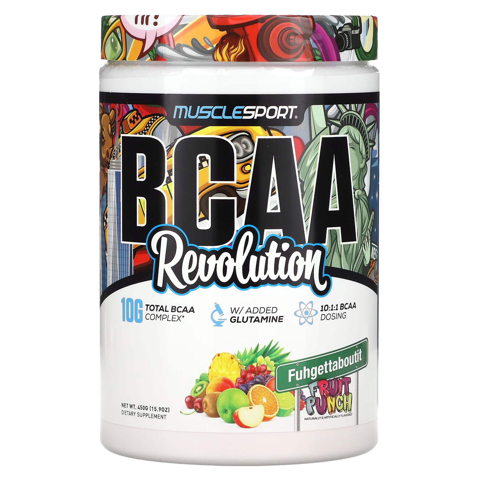 MuscleSport BCAA Revolution фруктовый пунш 450 г 159 унции 7590₽