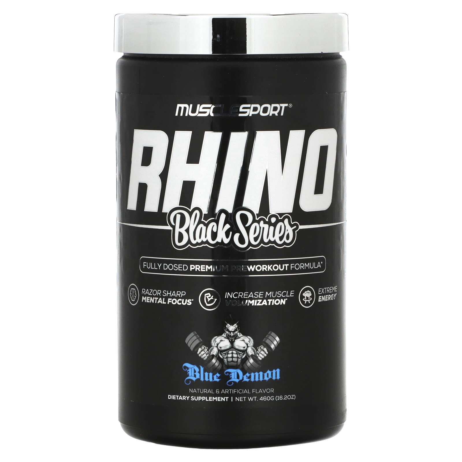 MuscleSport Black Series Rhino вкус голубой Демон 460 г 162 унции 9090₽