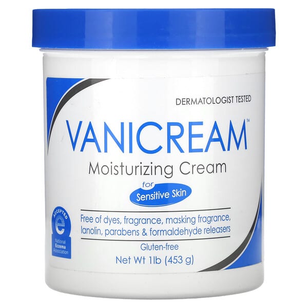 Vanicream, Увлажняющий крем, для сухой, раздраженной или чувствительной кожи, 453 г (1 фунт)