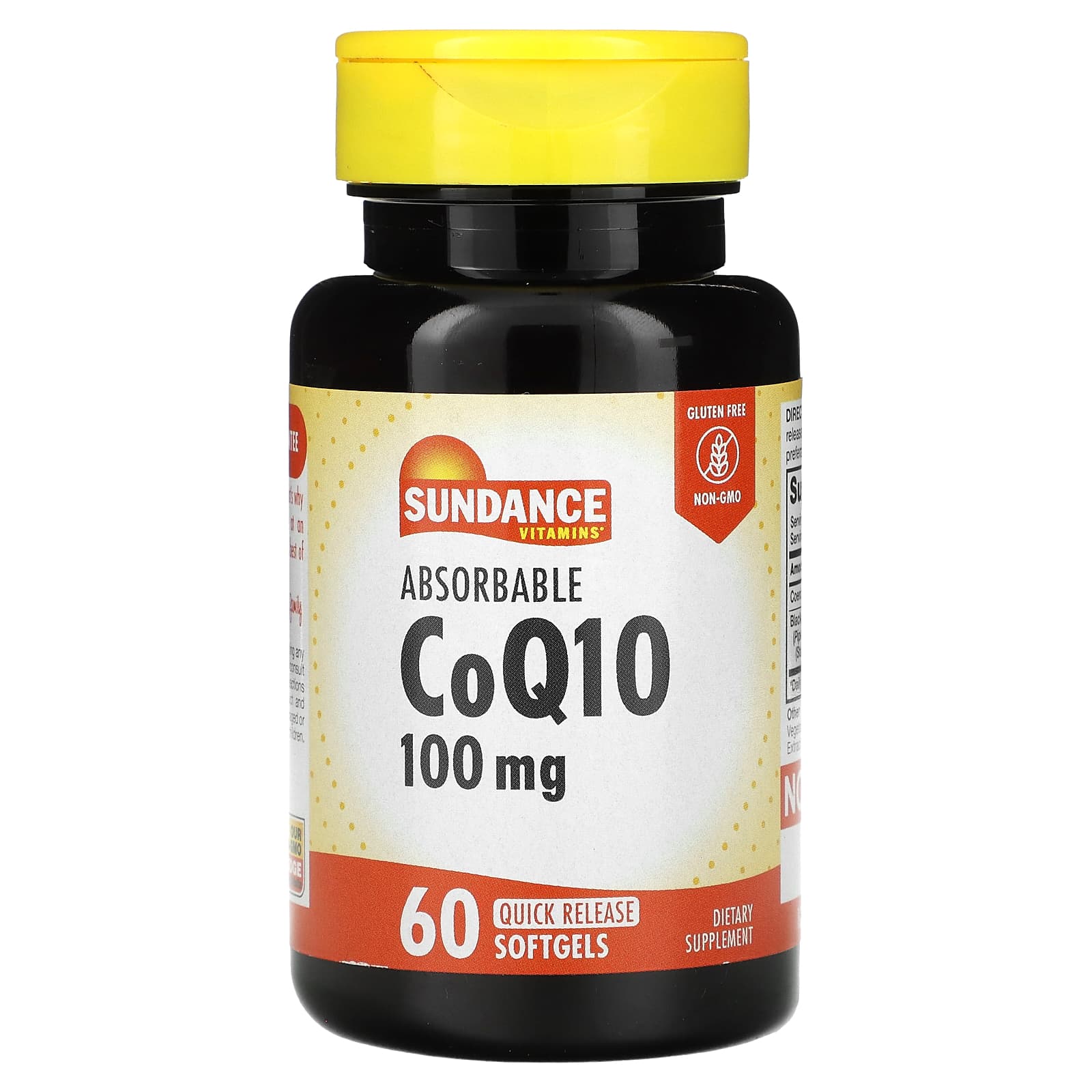 Sundance Vitamins Абсорбируемый коэнзим Q10 100 мг 60 капсул с быстрым высвобождением 2190₽