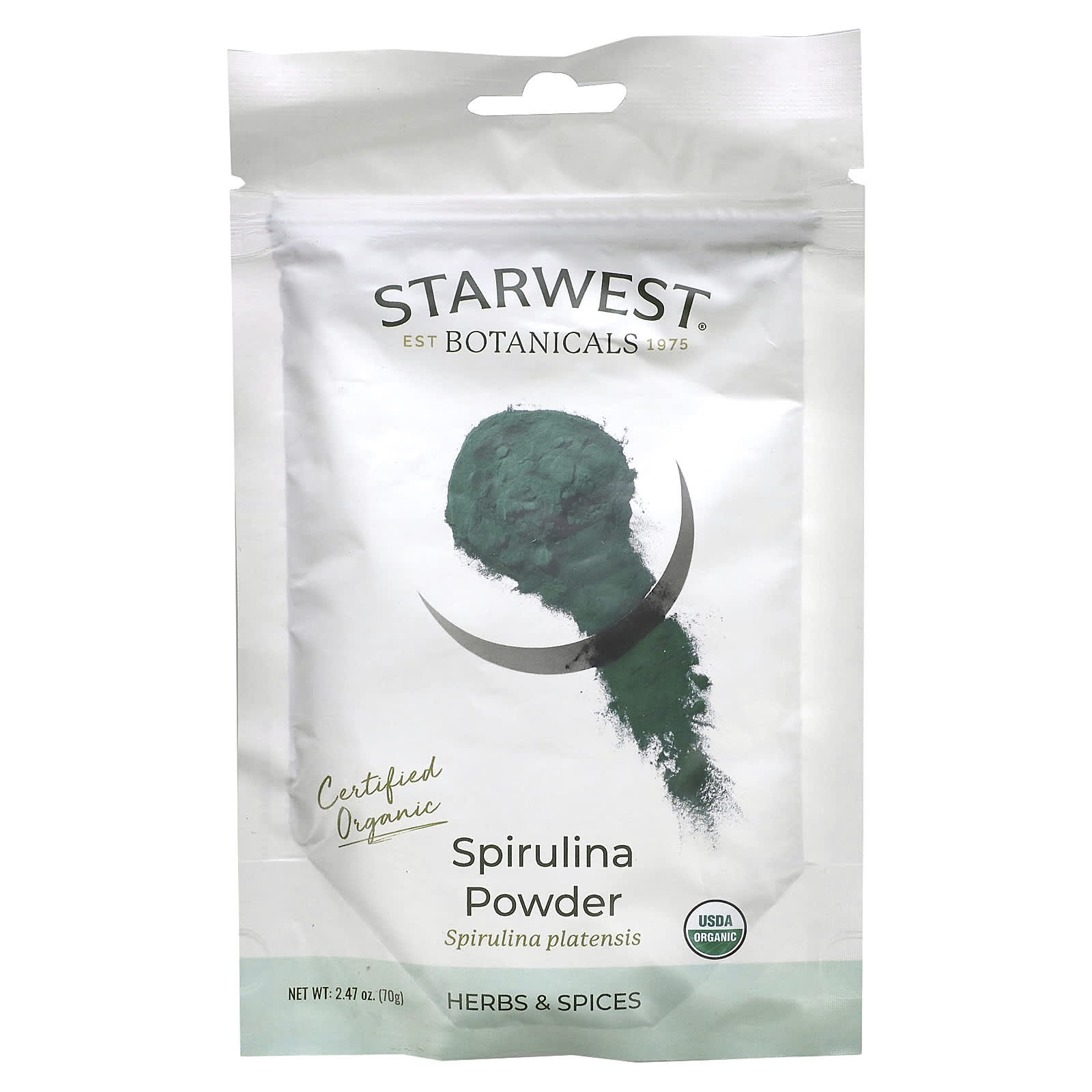 Starwest Botanicals Органическая спирулина в порошке 70 г 247 унции 1790₽