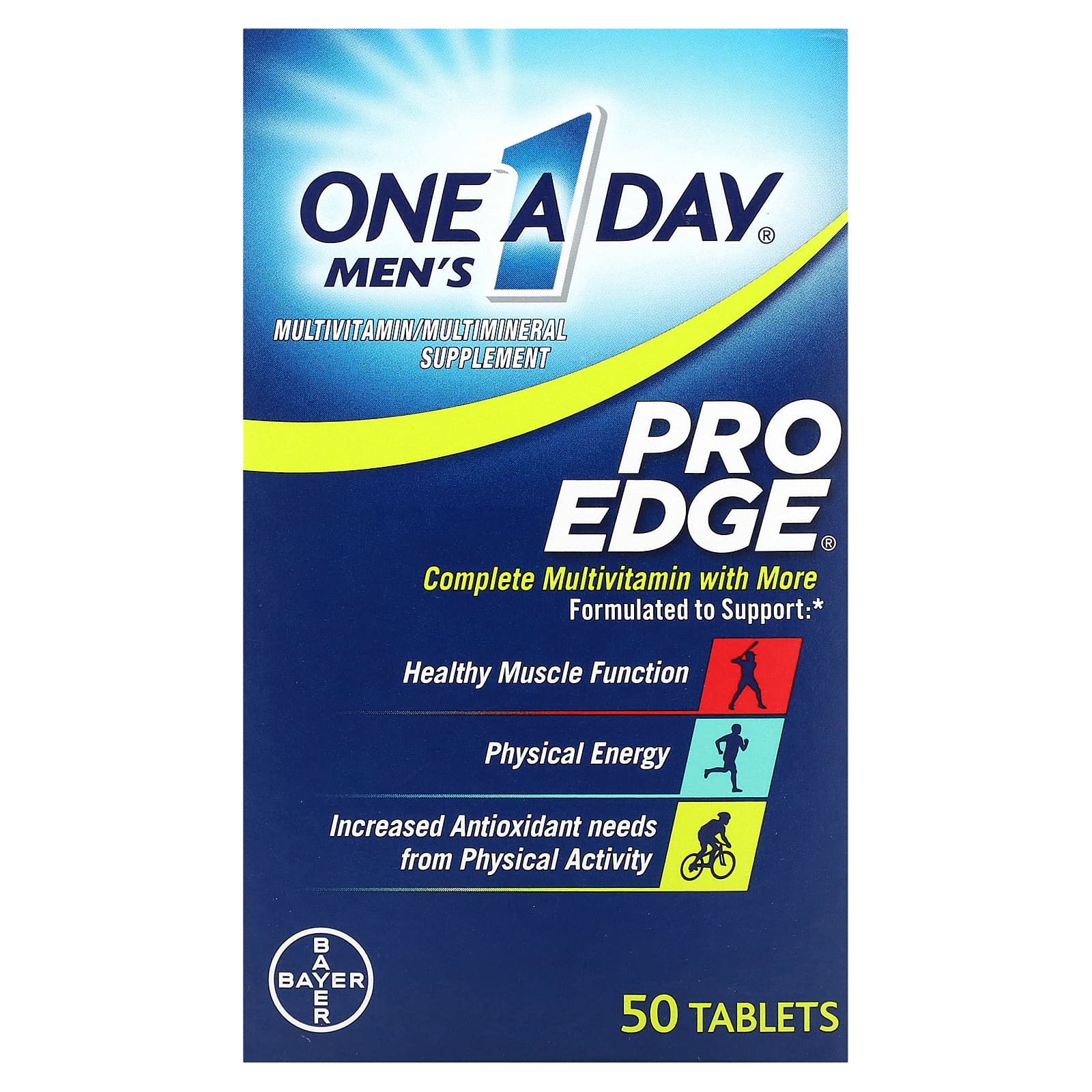 One-A-Day Mens Pro Edge полноценный мультивитаминный комплекс 50 таблеток 2390₽