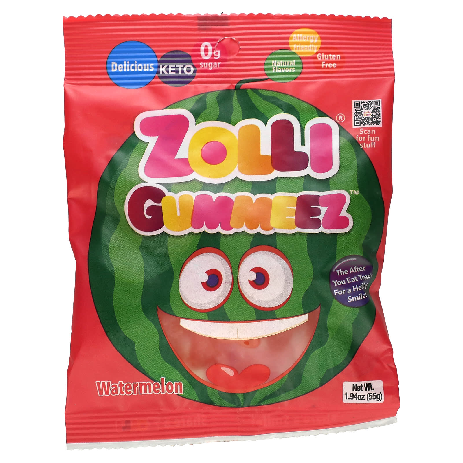 Zollipops Zolli Gummeez арбуз 55 г 194 унции 1490₽