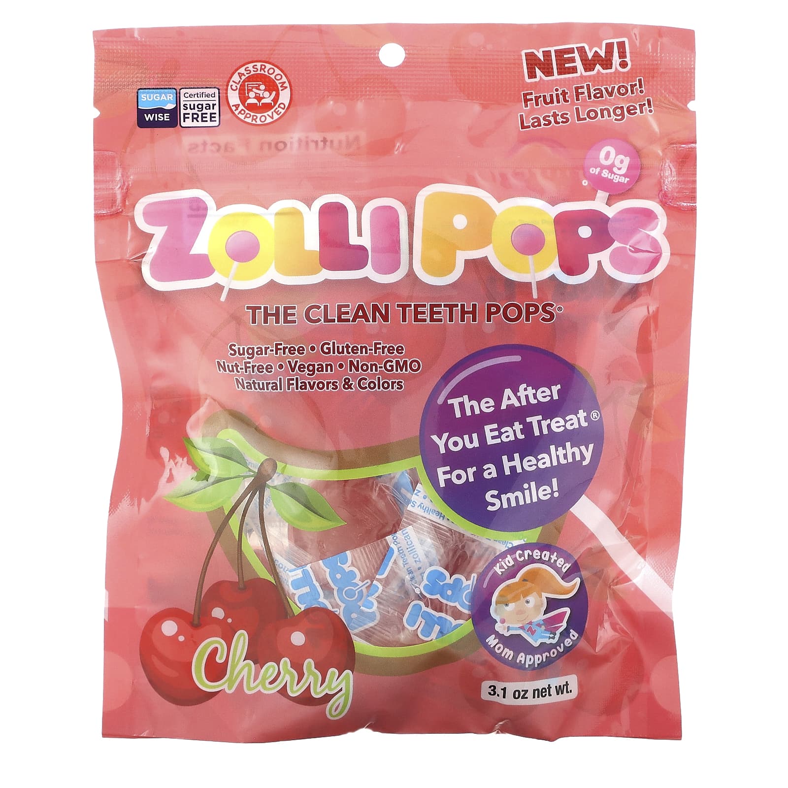 Zollipops The Clean Teeth Pops вишня 31 унции 1690₽