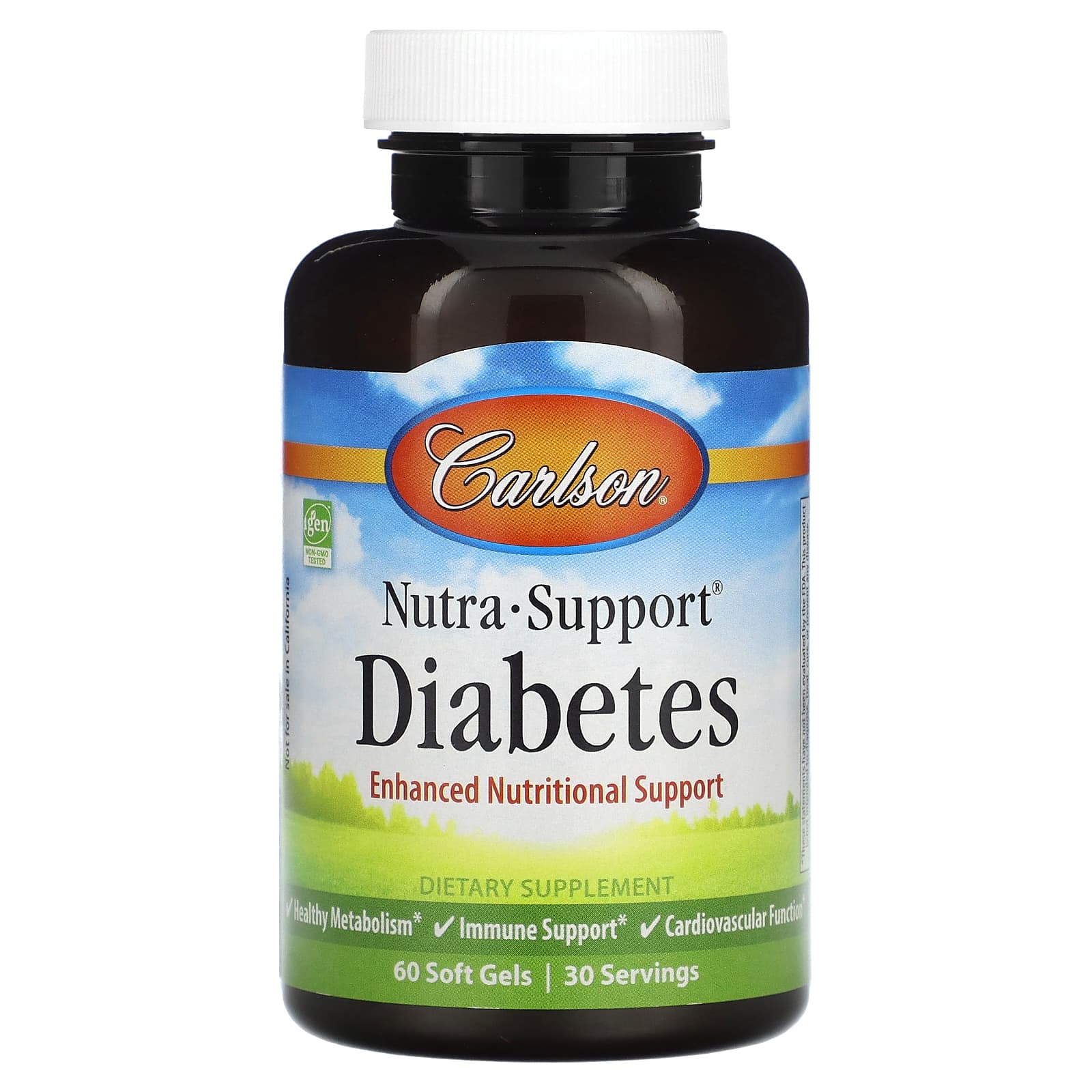 Carlson Nutra-Support Diabetes 60 мягких таблеток 6890₽