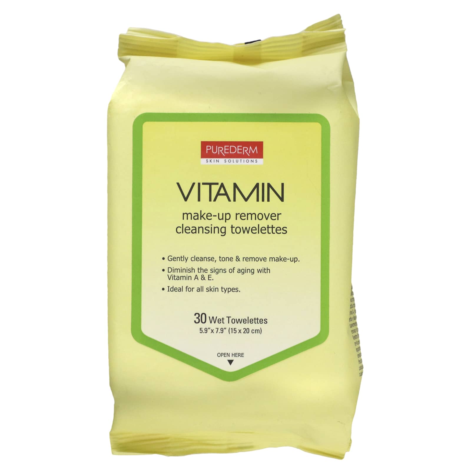 Purederm Очищающие салфетки для снятия макияжа витамины 30 влажных салфеток 1490₽