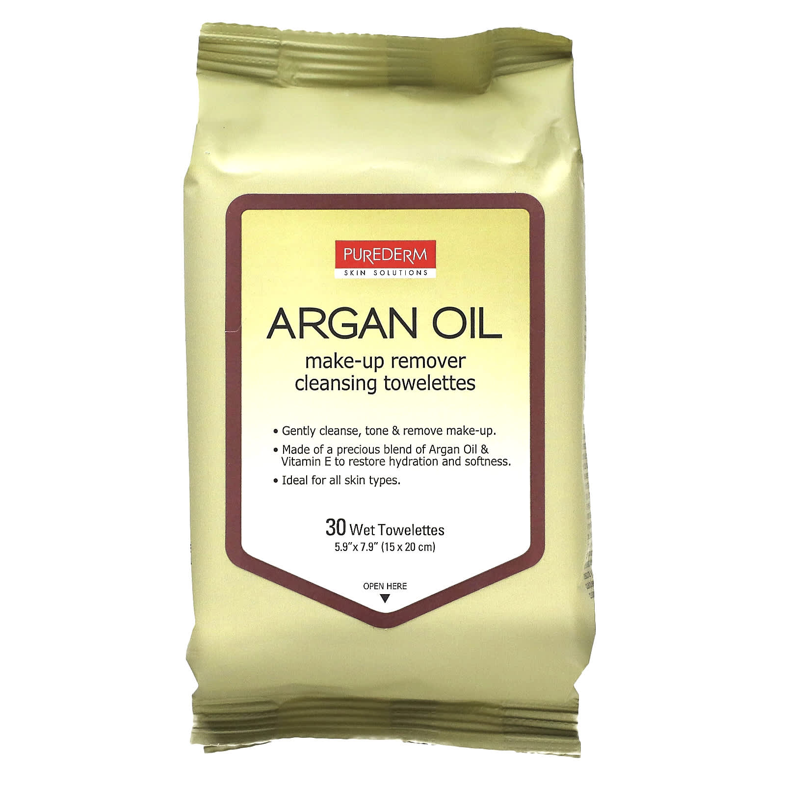 Purederm Очищающие салфетки для снятия макияжа аргановое масло 30 влажных салфеток 1490₽