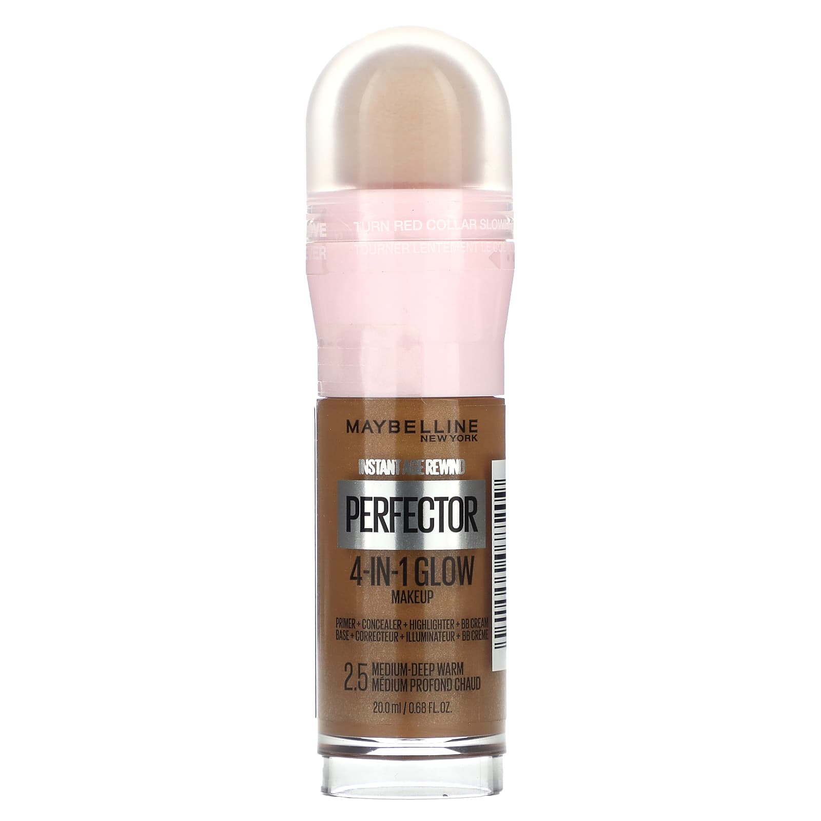 Maybelline Instant Age Rewind Perfector сияющий макияж 4-в-1 25 средне-глубокий теплый 20 мл 068 жидк Унции 2190₽