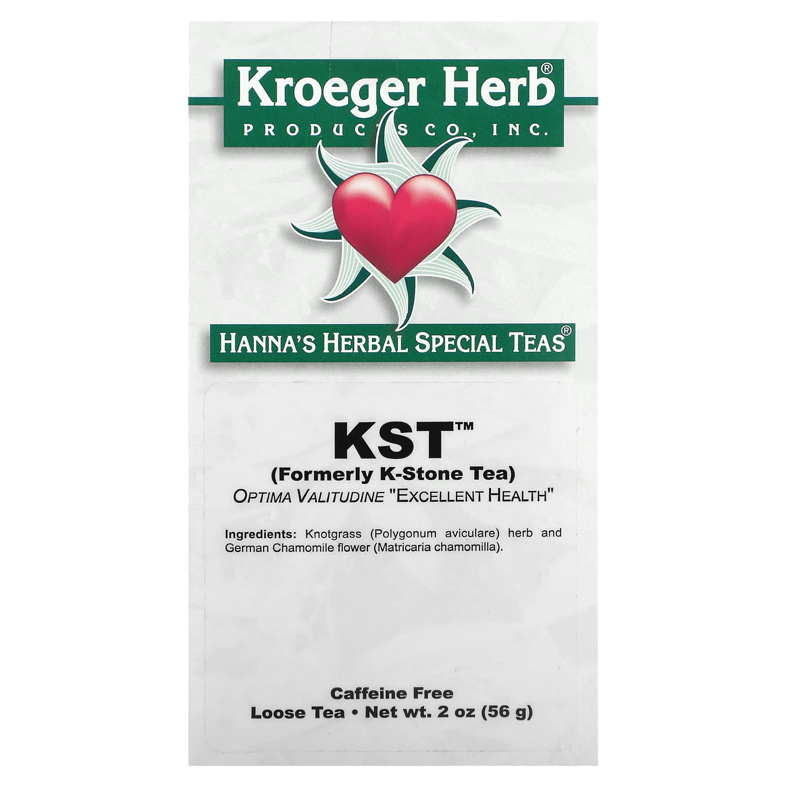 Kroeger Herb Co Hannas Herbal Special Tea KST без кофеина 56 г 2 унции 1990₽