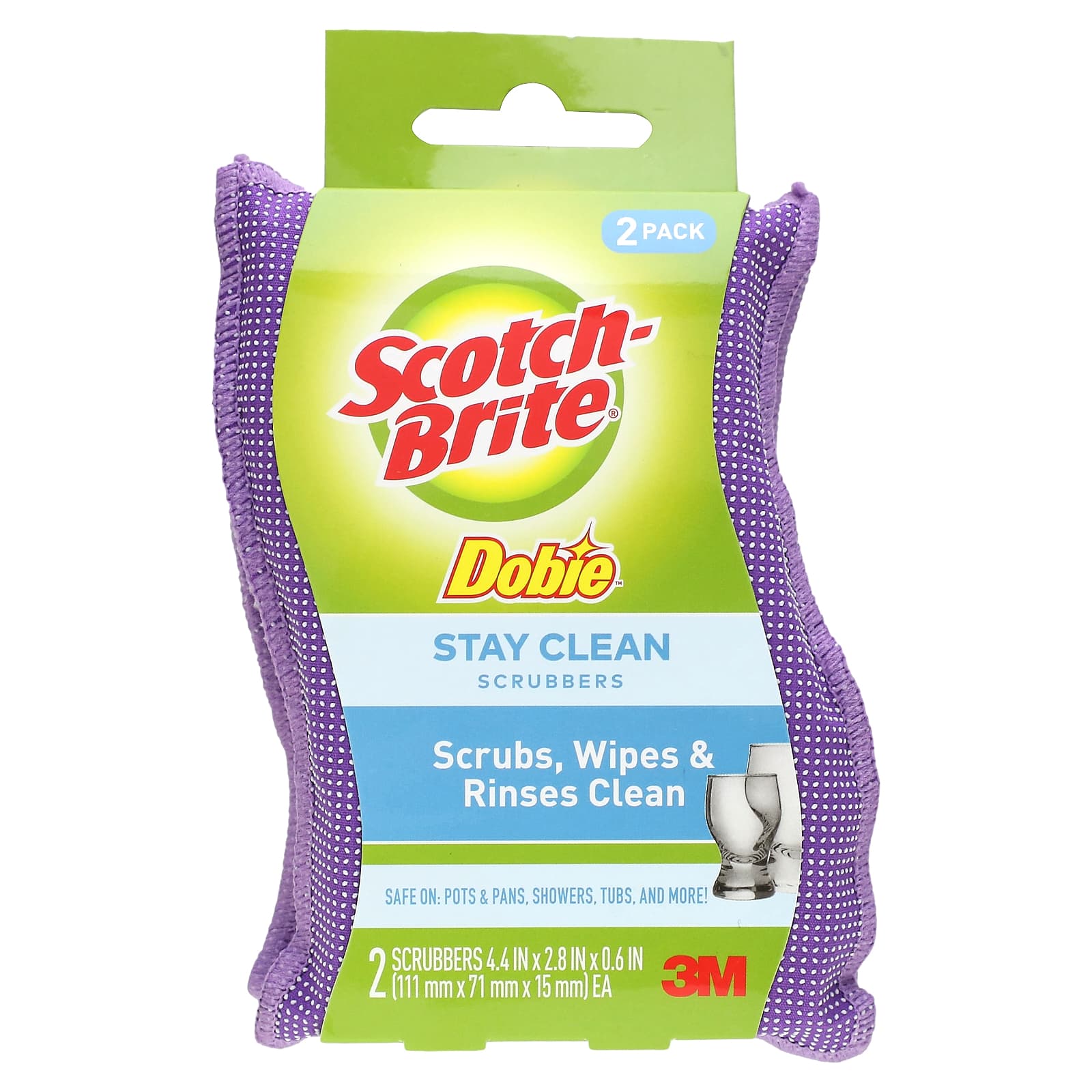 Scotch-Brite Dobie скрубберы Stay Clean 2 скруббера 1690₽