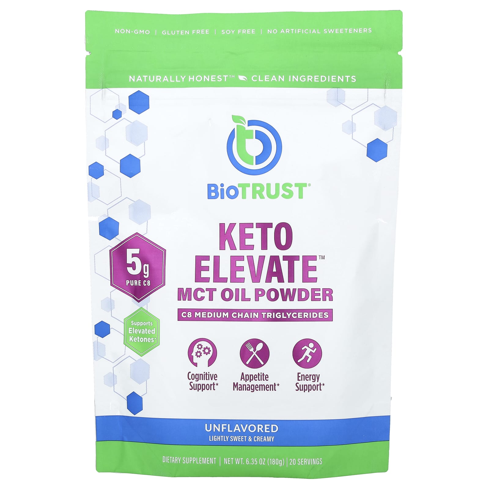 BioTRUST Keto Elevate масло со среднецепочечными триглицеридами в порошке без добавок 180 г 635 унции 7390₽
