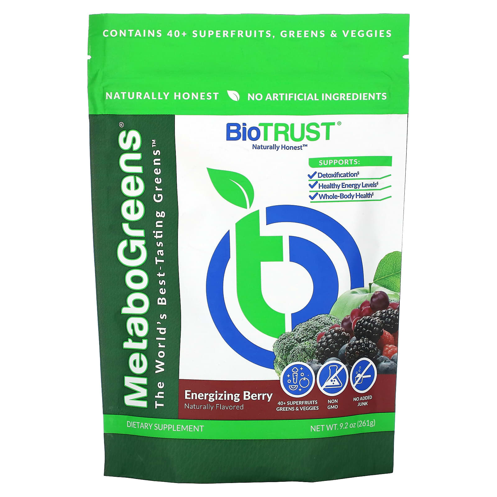 BioTRUST MetaboGreens бодрящие ягоды 261 г 92 унции 7390₽