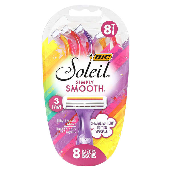 BIC, Soleil Simply Smooth, одноразовые бритвенные станки, 8 шт.