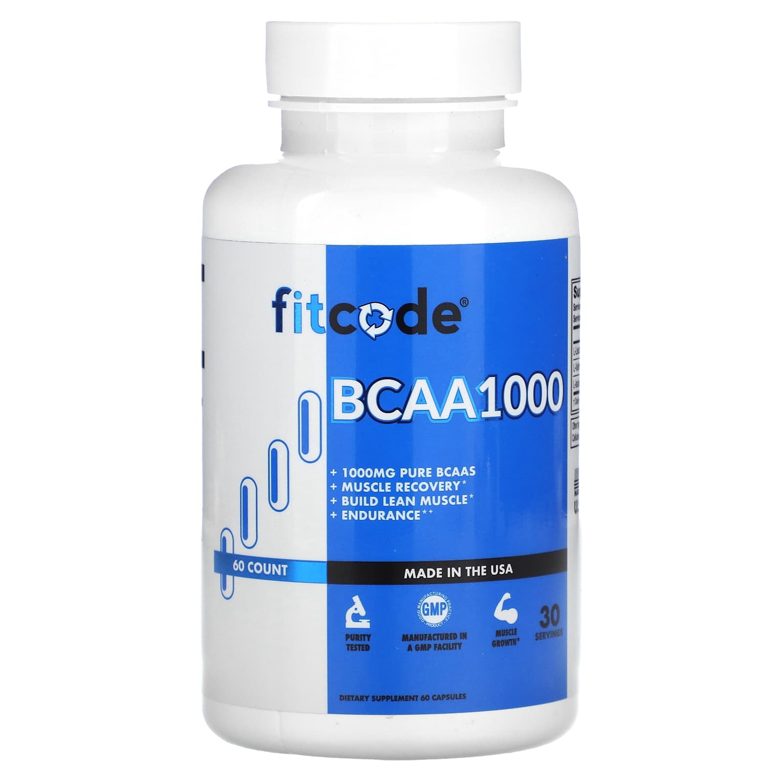 fitcode BCAA 1000 1000 мг 60 шт 500 мг в 1 капсуле 1790₽