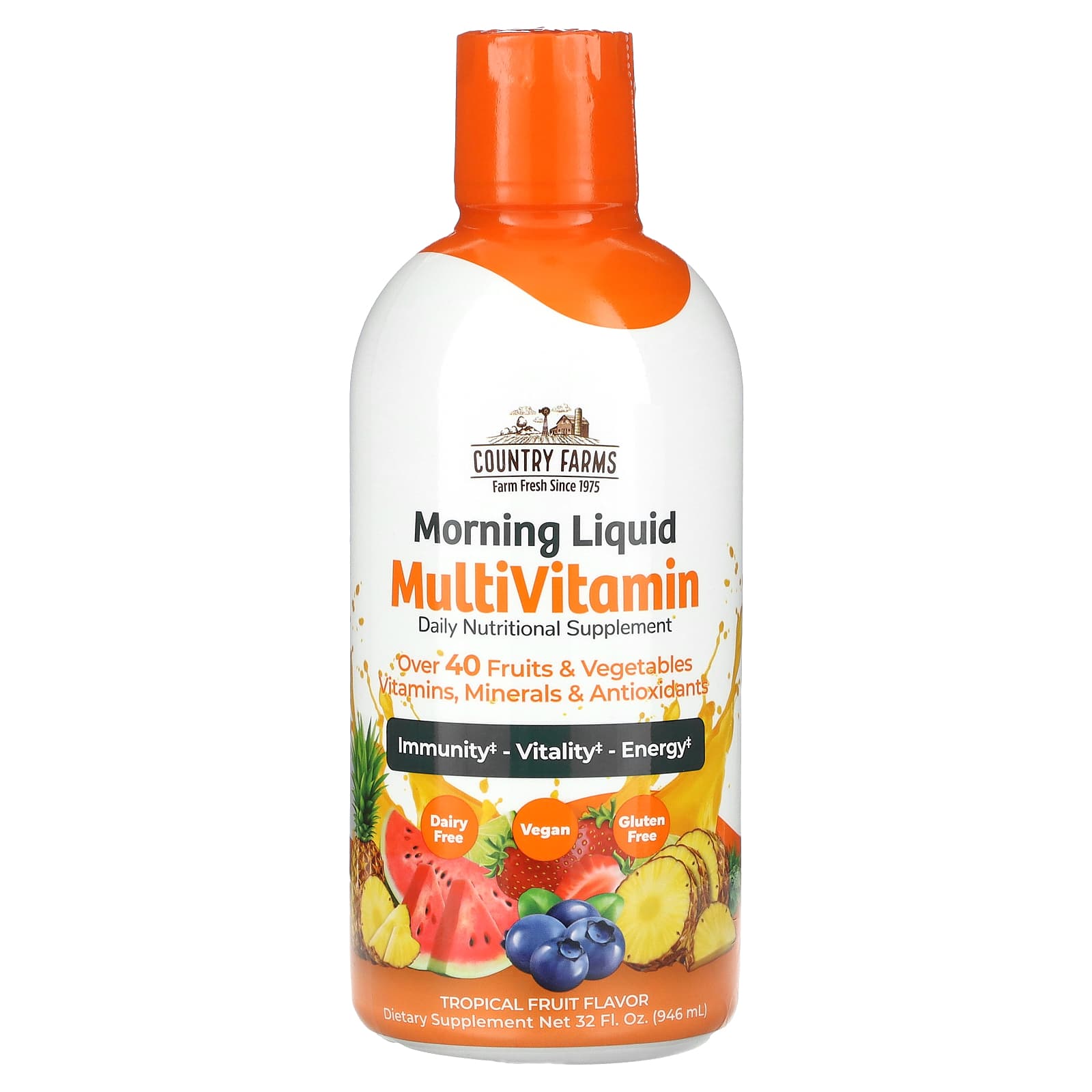 Country Farms Morning Liquid Multivitamin тропические фрукты 946 мл 32 жидк Унции 5790₽
