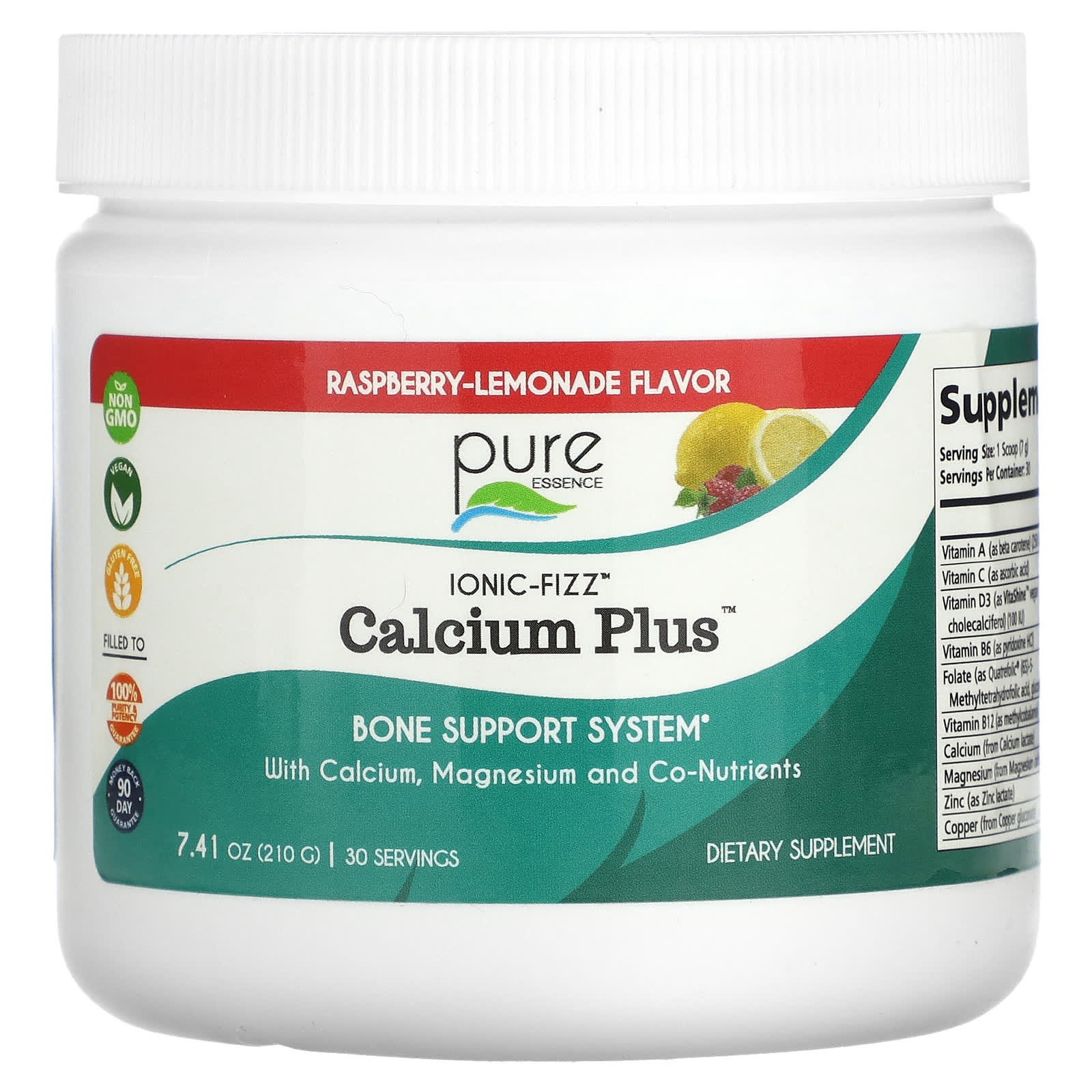 Pure Essence Ionic-Fizz Calcium Plus малиновый лимонад 210 г 741 унции 3890₽