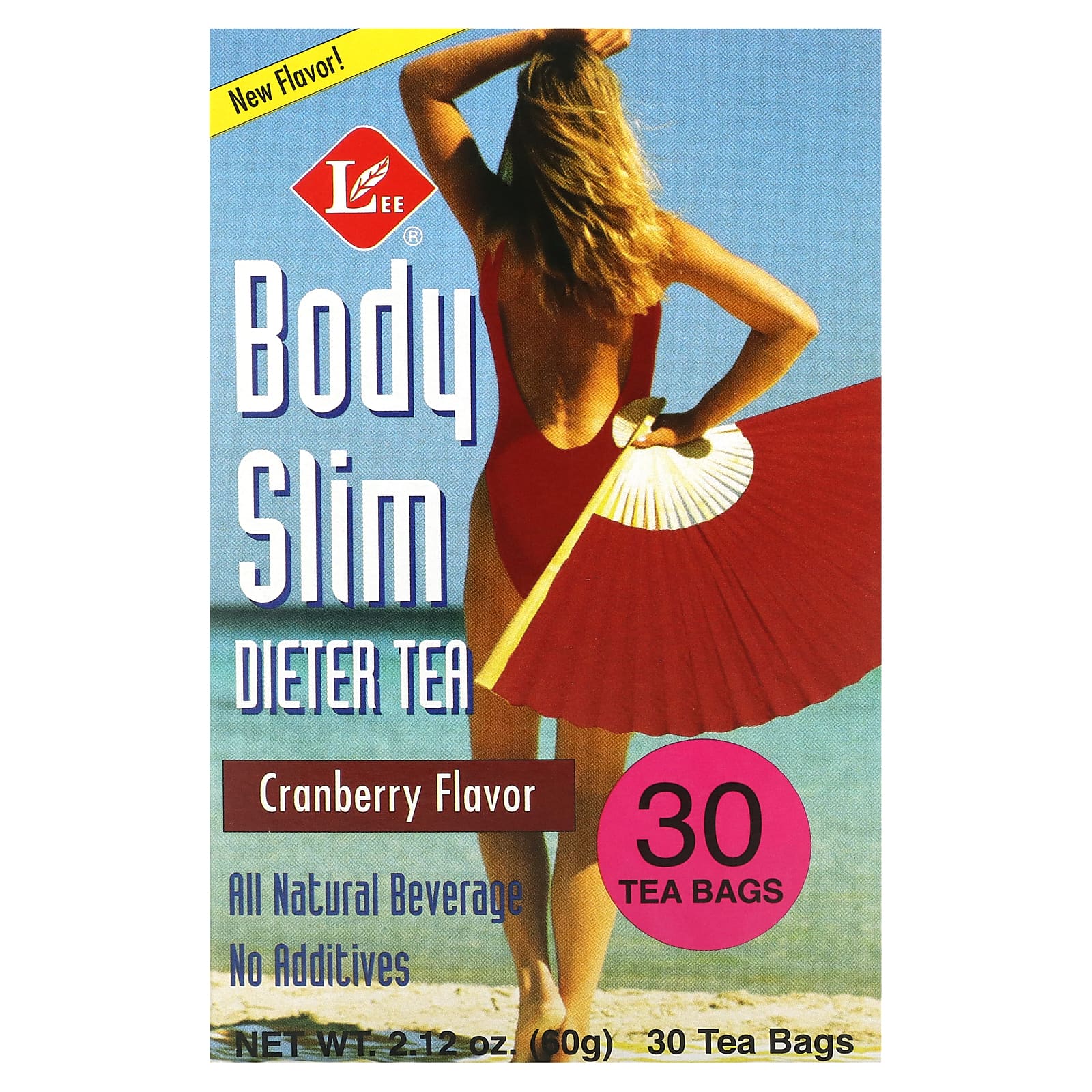 Uncle Lee's Tea, Body Slim Dieter Tea, клюква, 30 чайных пакетиков, 60 г (2,12 унции)