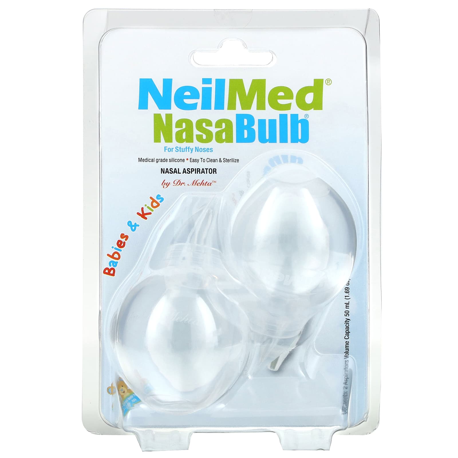 NeilMed Babies - Kids NasaBulb назальный аспиратор 2 аспиратора 50 мл 169 унции 1690₽