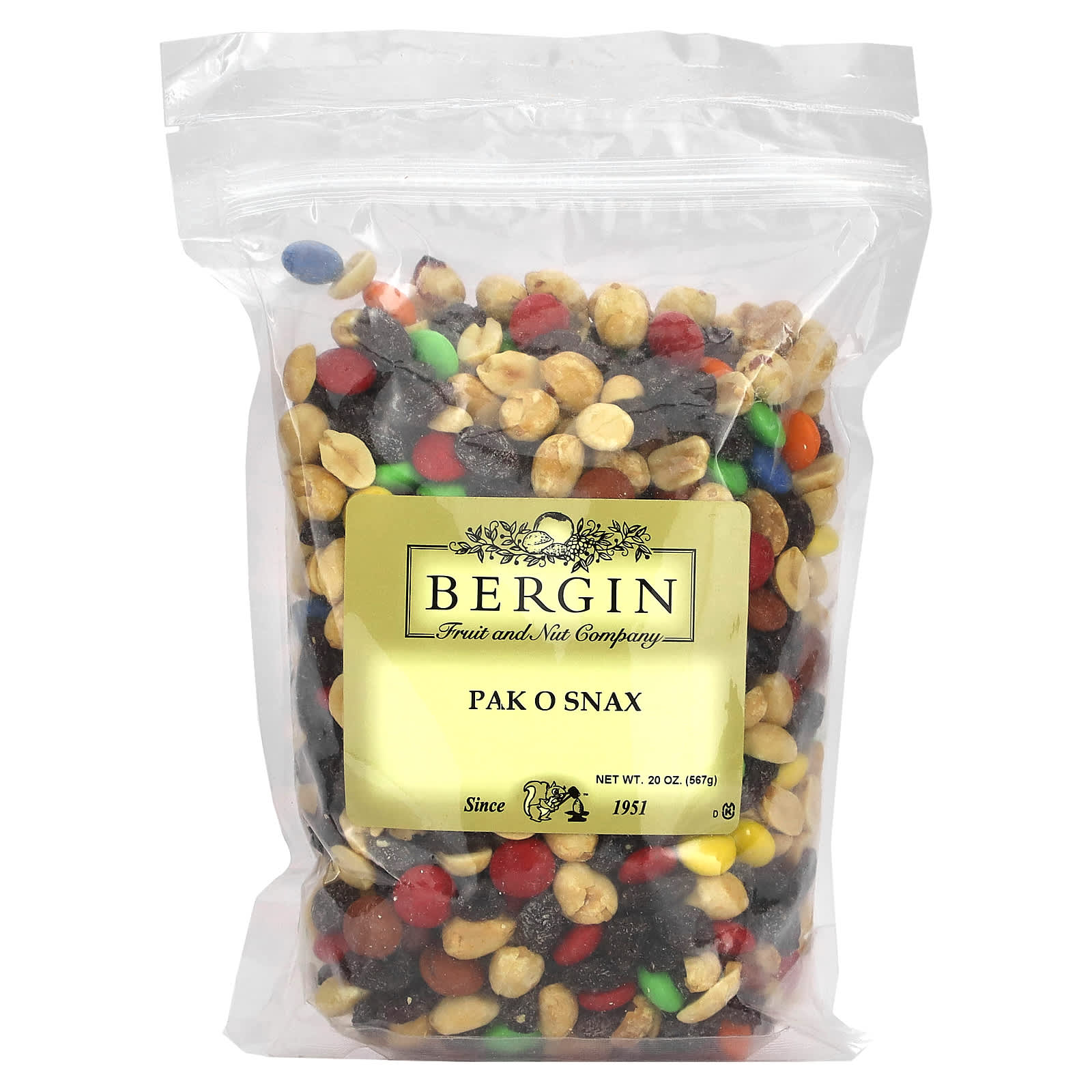 Bergin Fruit and Nut Company Pak O Snax 567 г 20 унций 1990₽