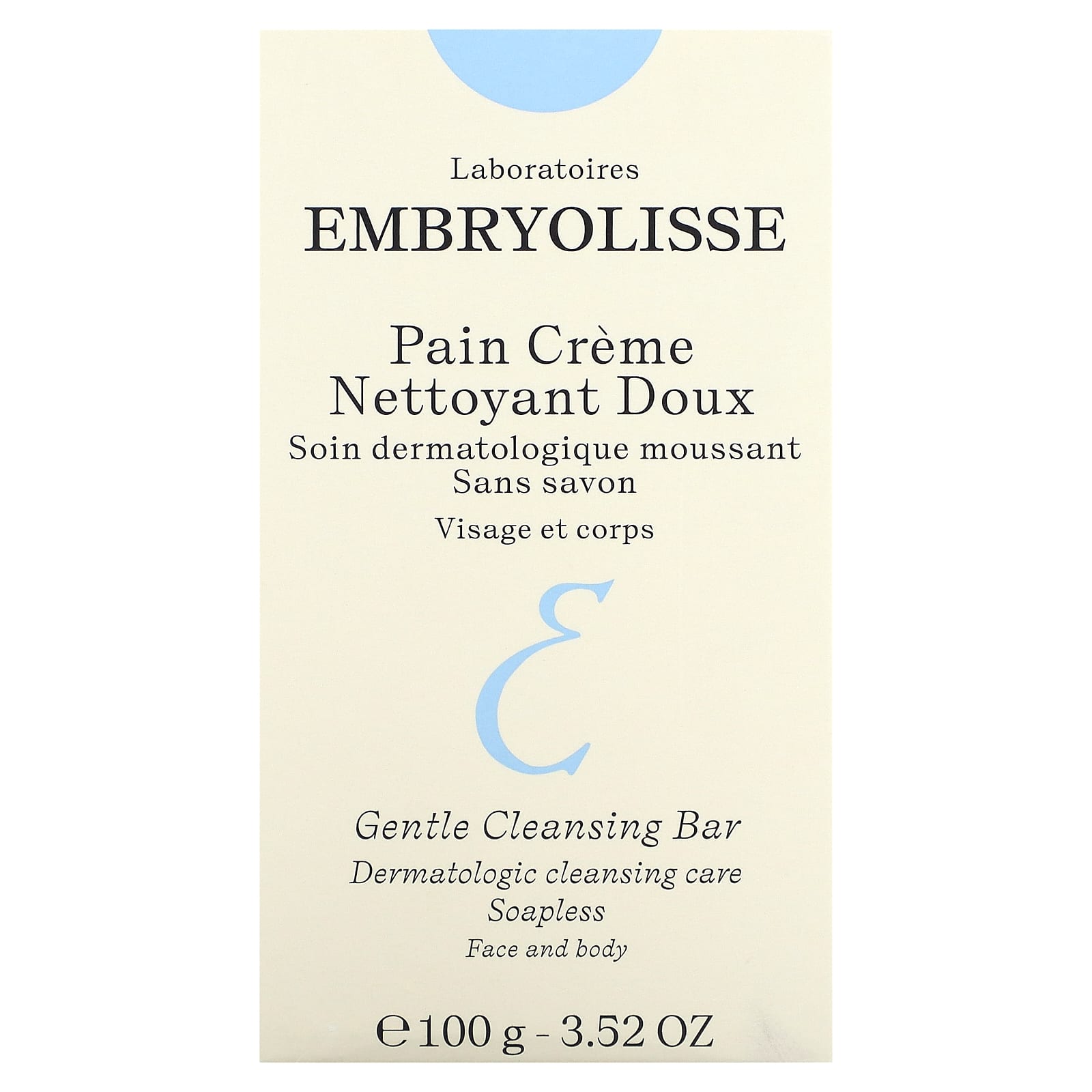 Embryolisse мыло для нежного очищения 100 г 352 унции 2190₽