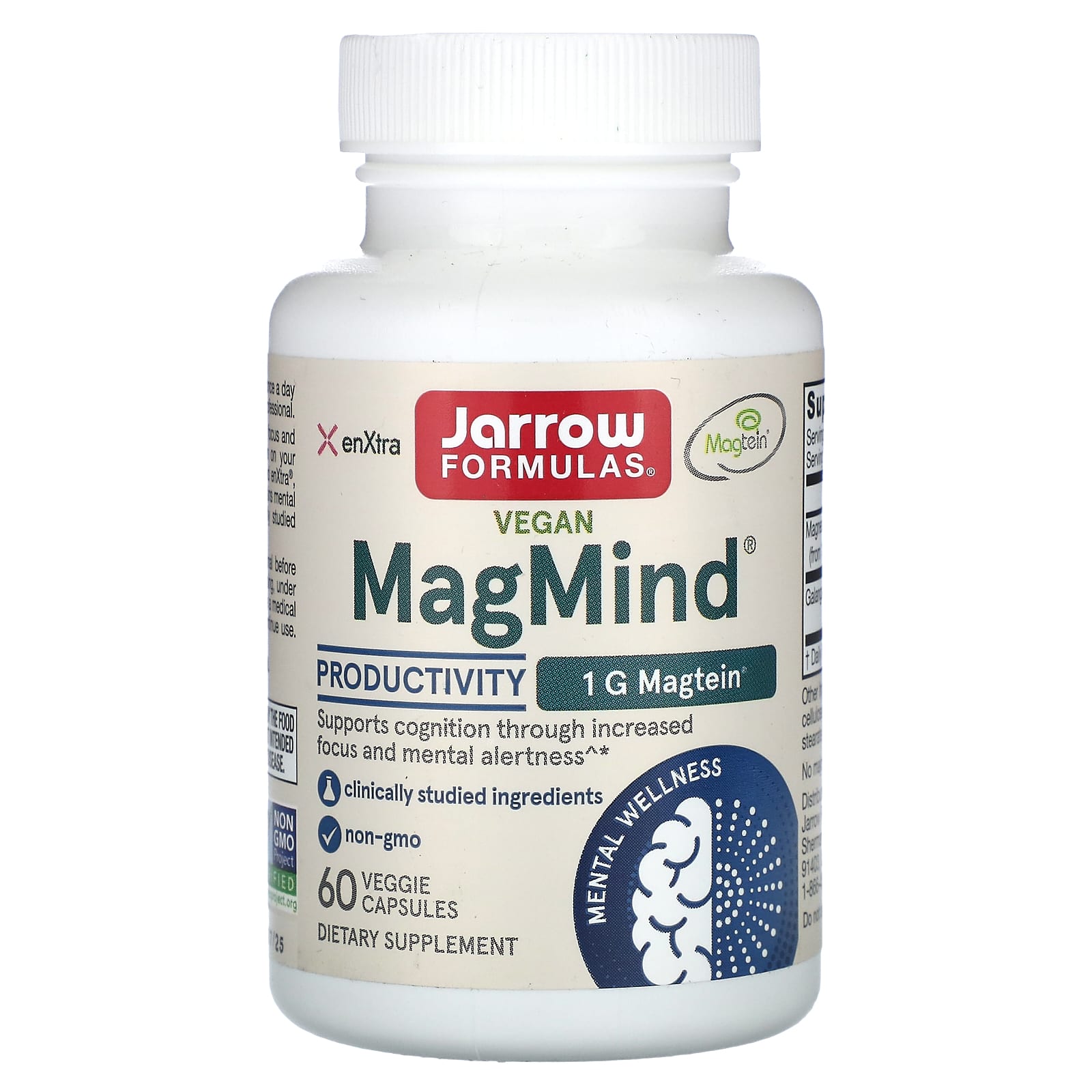 Jarrow Formulas Vegan MagMind для продуктивности 60 растительных капсул 6890₽
