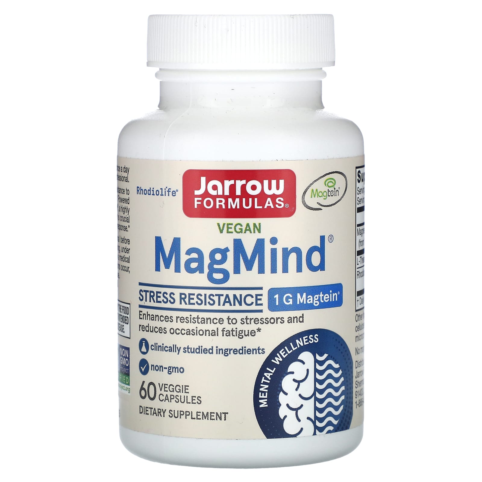 Jarrow Formulas Vegan MagMind Stress Resistance 60 растительных капсул 6890₽