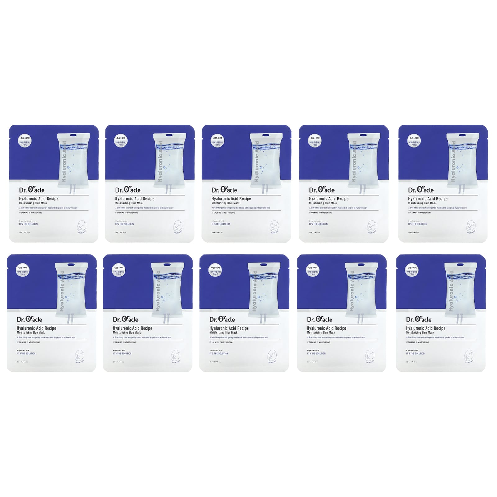 Dr Oracle Hyaluronic Acid Recipe увлажняющая синяя косметическая маска 10 шт 25 мл 084 жидк Унции 2890₽