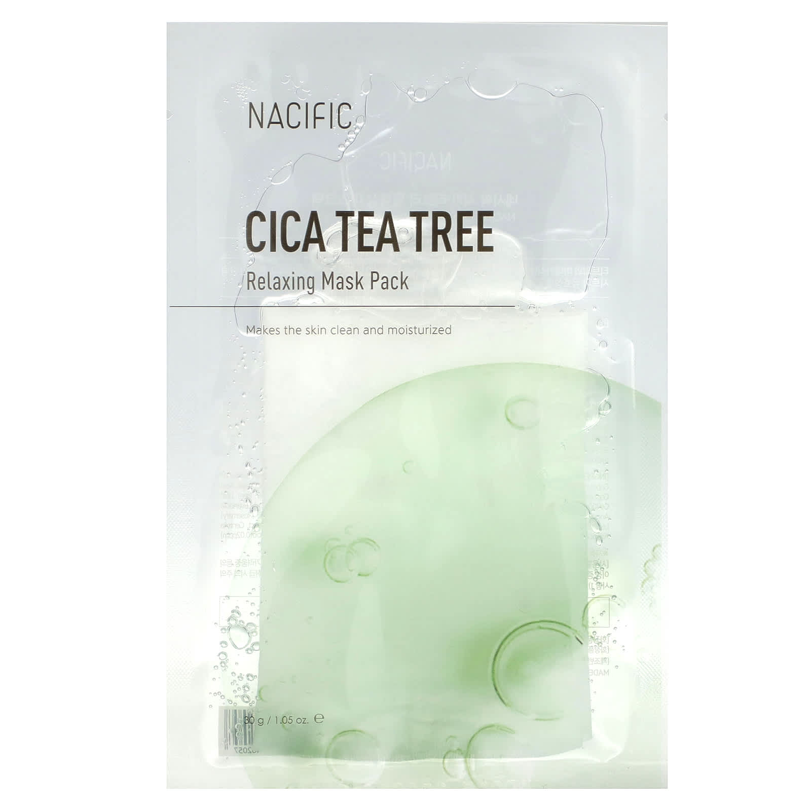 Nacific Расслабляющая маска для лица Cica Tea Tree 1 листовая маска 30 г 105 унции 1390₽