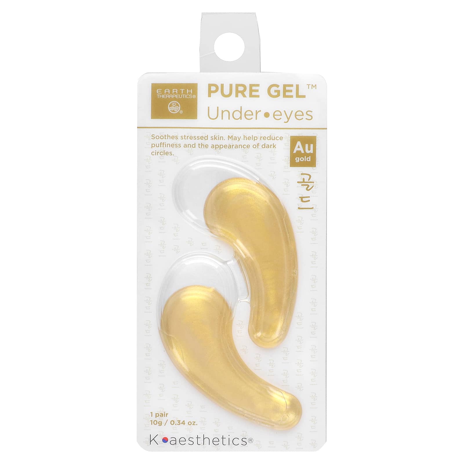 Earth Therapeutics Pure Gel для кожи под глазами AU Gold 1 пара 10 г 034 унции 1690₽