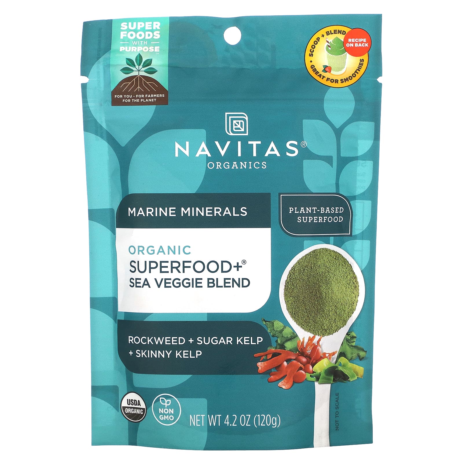 Navitas Organics Marine Minerals смесь органических суперпродуктов и морских овощей 120 г 42 унции 2490₽