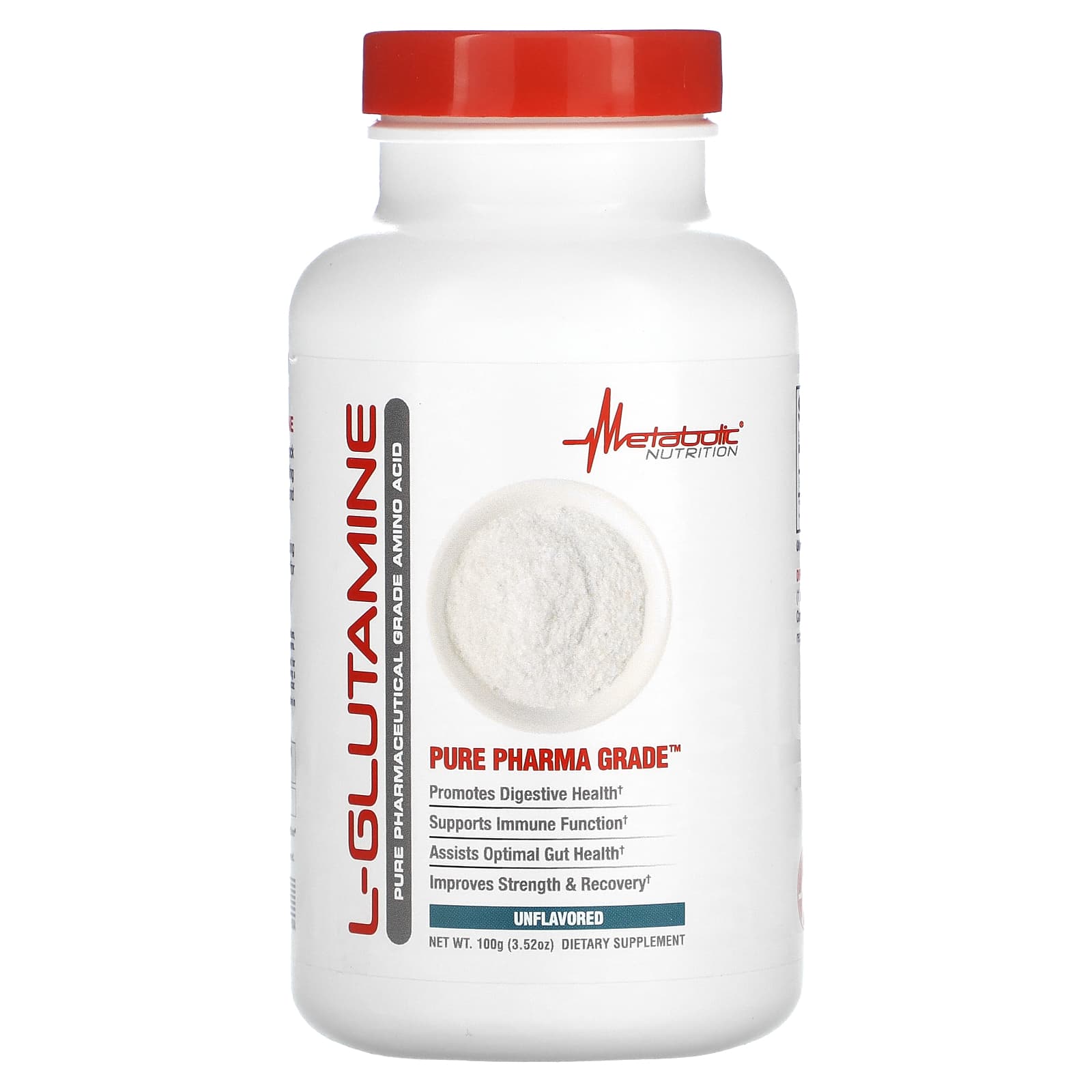 Metabolic Nutrition L-глютамин без добавок 100 г 352 унции 2890₽