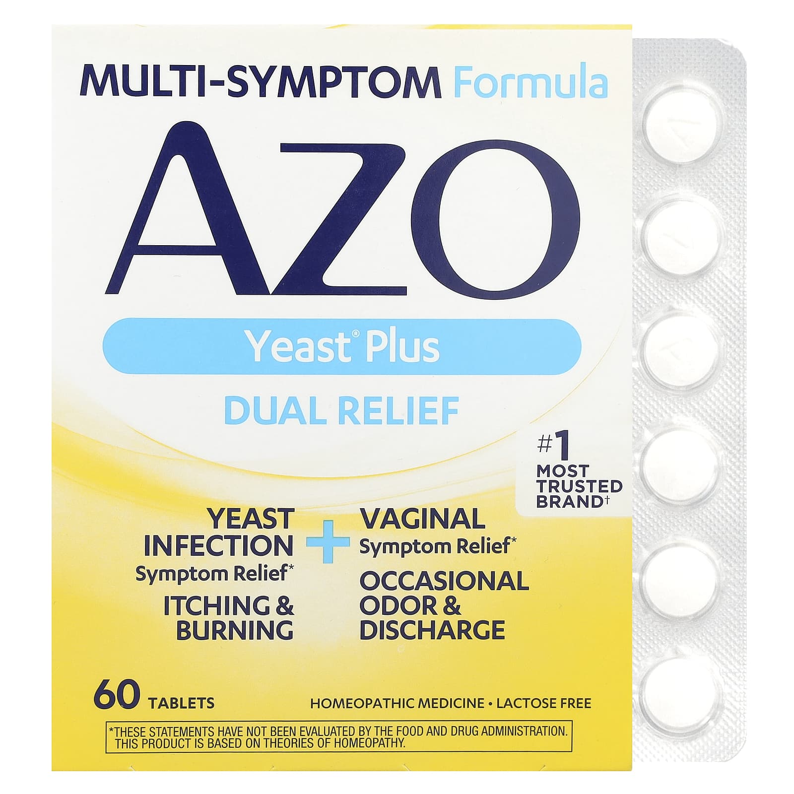 AZO, Yeast Plus, 60 таблеток